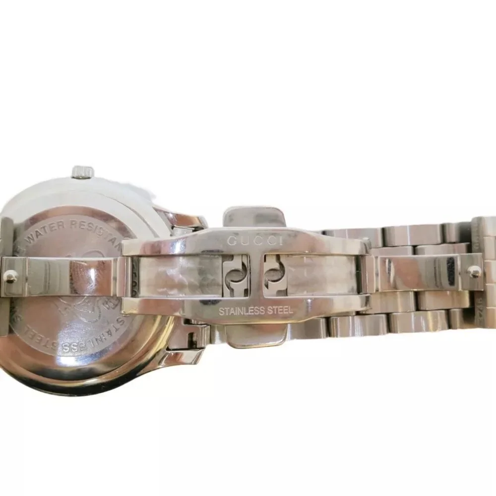Authentic GUCCI Quartz Analog Wrist Watch 3246 Silver Stainless Steel - Picture 6 of 8